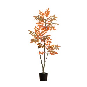 Nearly Natural 4-ft Autumn Sumac Artificial Fall Tree - 1 of 4