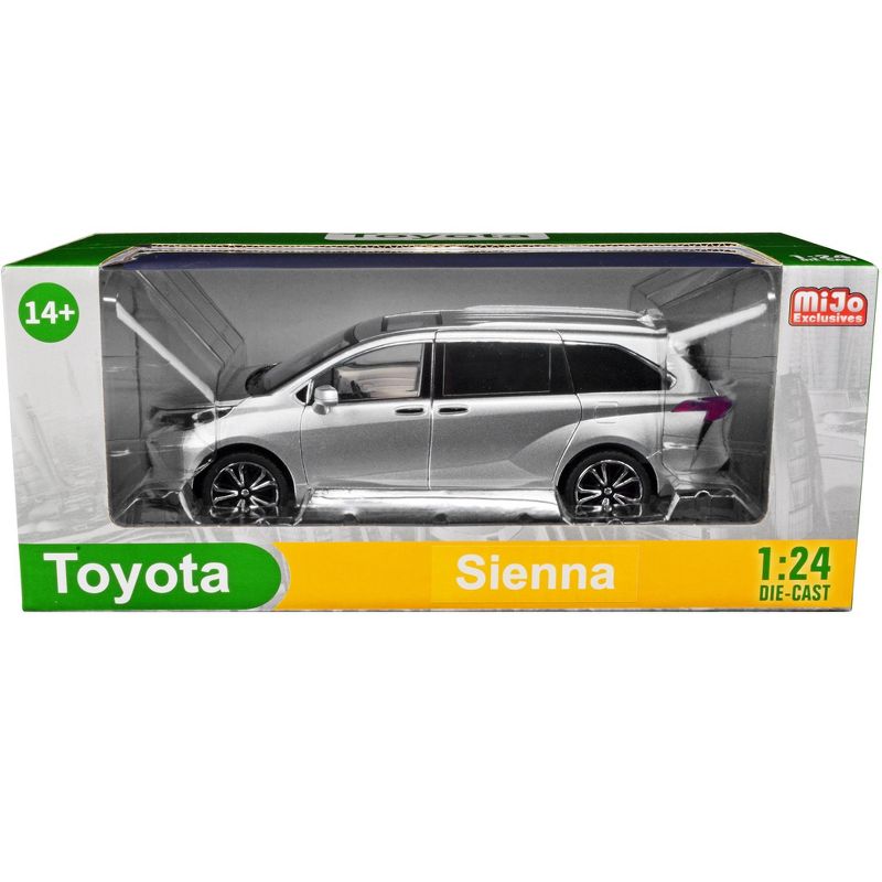 Toyota Sienna Minivan Silver Metallic 1/24 Diecast Model Car, 3 of 4