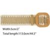 INSPIRE CHIC Women's Straw Woven Elastic Stretch Boho Braided Wide Belt - 3 of 4