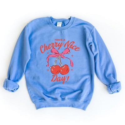 Simply Sage Market Women's Graphic Sweatshirt Coquette Cherry Nice Day