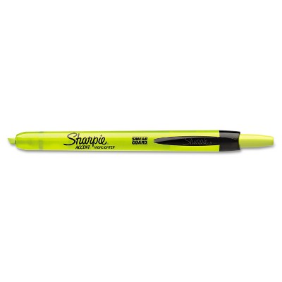 Sharpie Accent Retractable Highlighters Chisel Tip Fluorescent Yellow Dozen 28025