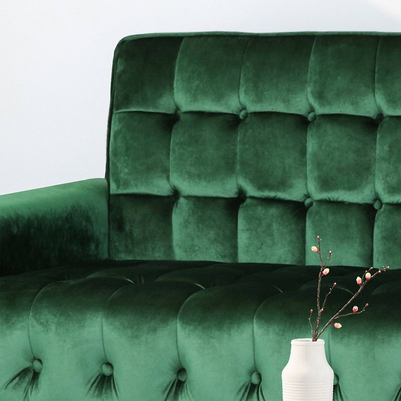 Hertford Tufted Velvet Sofa Emerald - Christopher Knight Home, 4 of 8