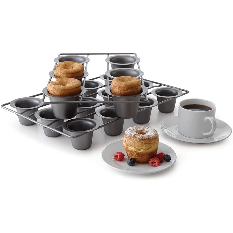 Chicago Metallic Professional 6-Cup Popover Pan, Silver, 3 of 5