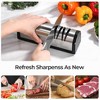 Aoibox Professional 2-Stage Electric Knife Sharpener with Scissors Sharpener & Dust Collection Box for Quick Sharpening & Polishing, Stainless Steel - 2 of 4