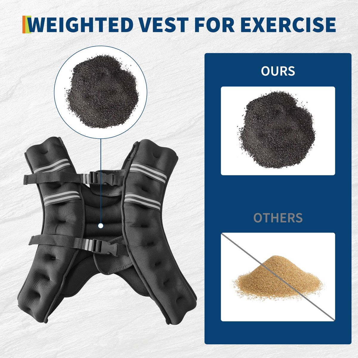 Weighted Vest, Weight Vest with Reflective Stripe and Pocket for Home Gym,Workout, Strength Training - thumbnail 2