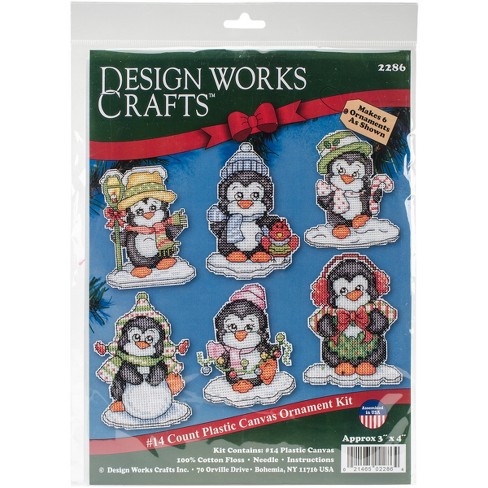 Penguin Party Stocking Counted Cross Stitch Kit 17 Long 14 Count