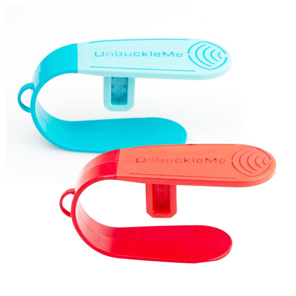 UnbuckleMe Car Seat Buckle Release Tool - Blue/Red - 2pk: Car Seat Accessories, Plastic, 1.3" Depth