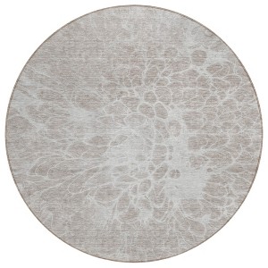 Taupe Beige And Ivory Abstract Washable Indoor Outdoor Area Rug - 1 of 4