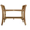 EcoDecors® Symmetry® 29" Teak Wood Shower Bench with Shelf and LiftAide® Arms in EarthyTeak Finish - 3 of 4