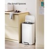 8-Gallon Stainless Steel Trash Can with Soft-Close Lid, Non-Slip Pedal & Inner Bucket, 30L Kitchen Waste Bin - 3 of 4
