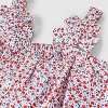Baby Girls' Floral Bow Top & Bottom Set - Cat & Jack™ Blue/Red - 4 of 4