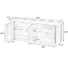 VYNXARIA Black Wave Pattern Sideboard Storage Cabinet ¨C Stylish Wooden TV Stand with Vertical Stripes for Chic and Functional Buffet Storage. - 4 of 4