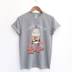 Simply Sage Market Women's I Love You A Latte Short Sleeve Garment Dyed Tee - 1 of 4