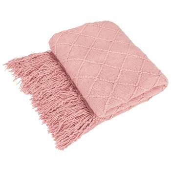 50x60 Cotton Waffle Knit Throw Blanket Pink - Isla Jade : Target