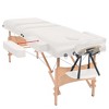 vidaXL 3-Zone Folding Massage Table 3.9 in. Thick White - 3 of 4