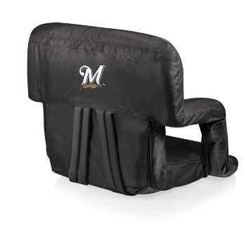 MLB Milwaukee Brewers Ventura Portable Reclining Stadium Seat - Black