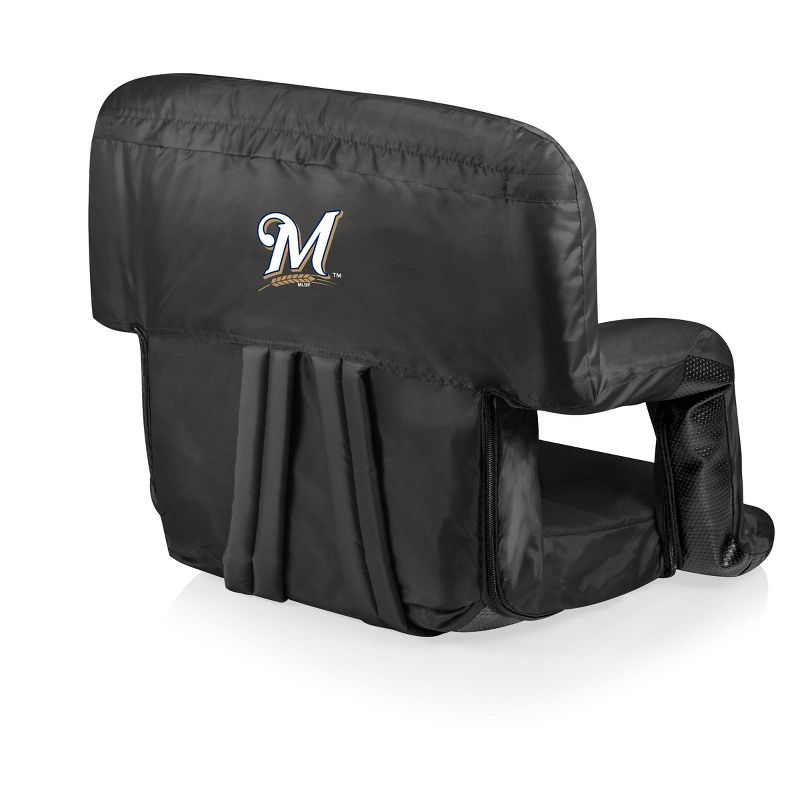 MLB Milwaukee Brewers Ventura Portable Reclining Stadium Seat - Black, 1 of 9