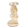 Allegra K Women's Strappy Rhinestone Stiletto Heel Heel Sandals - 2 of 4