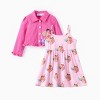 PATPAT Disney Princess Toddler Girl 2pcs Moana Belle Rapunzel Naia? Dress with Cotton Jacket Set - 2 of 4