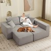 Sectional Couches Sofas, Modular Sectional Sofa with Deep Seat, Upholstered Chenille Convertible Sponge Compression Sofas, No Assembly Required - 2 of 4
