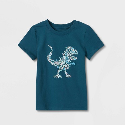 Image of Toddler Boys' Dino Seashell Graphic Short Sleeve T-Shirt - Cat & Jack™ Royal Blue 5T