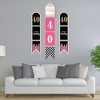 Big Dot of Happiness Chic 40th Birthday - Pink, Black & Gold - Hanging Vertical Paper Door Banners - Birthday Party Wall Decor Kit - Indoor Door Decor - 2 of 4