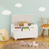 Kids Toy Box Chest Bench With Front Bookshelf Flip-Top Lid Safety Hinge Wooden Toy Storage Organizer - 2 of 4