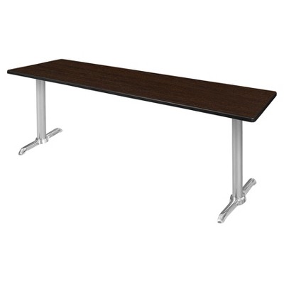 84" Via Training Dining Table Espresso/Chrome - Regency