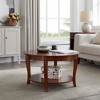 XINGHANZHENXUAN Round Coffee Table, 2-Tier Storage Wood Center Circle Accent Table for Living Room, Bedroom, Apartment, Studio - 4 of 4