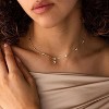 Attop Gold Clover Dainty 14K Gold Plated Cubic ZirconiaHeart Pearl Butterfly Star flower Necklace for Women - 3 of 4