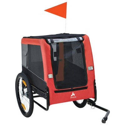 Aosom Dog Bike Trailer With Suspension System, Hitch For Medium Dogs ...