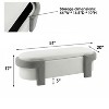 GDFStudio Candy Minimalist 51" Rounded Storage Ottoman Bench - 3 of 4
