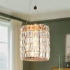 LNC Brusmogan 1-Lights 9.1" Luxury and Glam Integrated LED Mini Crystal Pendant Lightss, Gold - 2 of 4