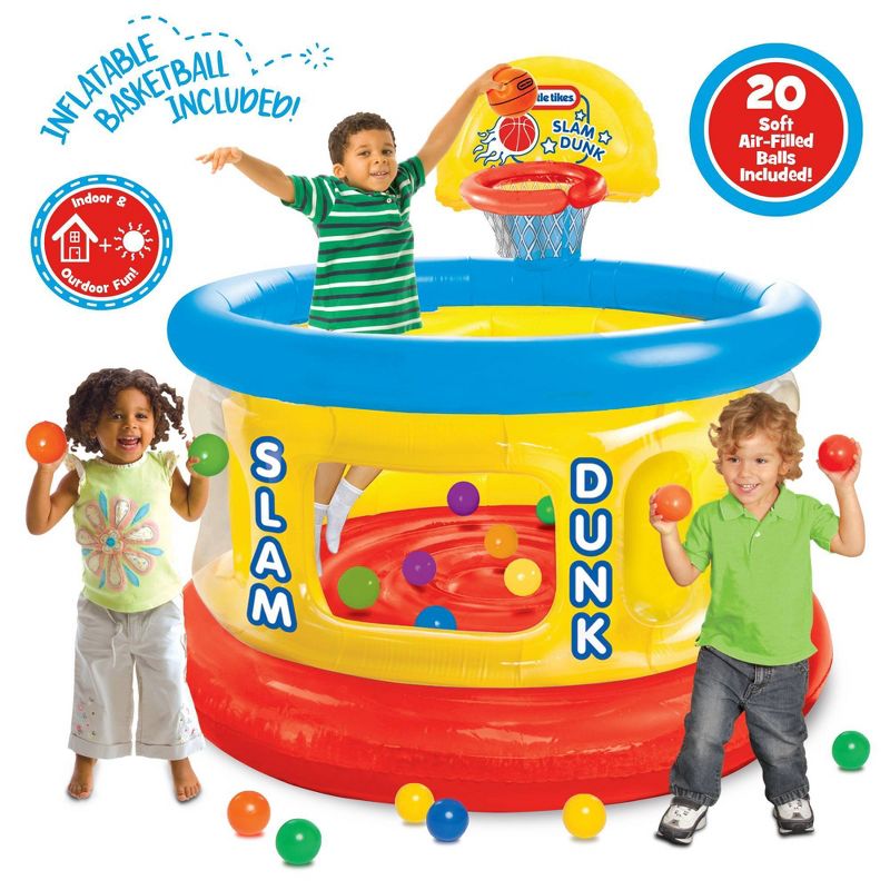 Little Tikes Slam Dunk Big Ball Pit with 20 Air-Filled Balls, 2 of 7