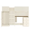 CAVINAS Full Loft Bed Modern Wooden Bed Frame with Desk, Drawers, Shelves, Wardrobe and Guardrail for Bedroom - 3 of 4