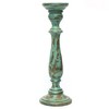 AZL1 Life Concept Candle Holders, Tall Wood and Resin Centerpiece Stand for Dining Table and Mantel Display Decor, Green, 5"*5"*15" - 2 of 4