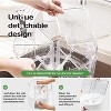 6 Grid Grain Dispenser 360掳 Rotating 25lb Large Food Dispenser, Airtight Storage Container White - 4 of 4