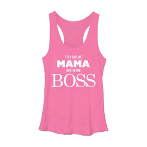 Women's Design By Humans They Call Me Mama But I'm the Boss By Shirz Racerback Tank Top - 1 of 2