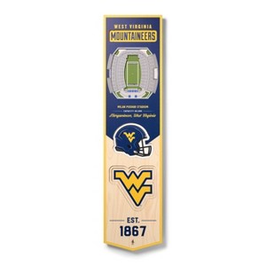 8" X 32" NCAA West Virginia Mountaineers Football 3D StadiumView Banner - 1 of 4