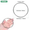 Unique Bargains Dream Catcher Stainless Steel Macrame Wreath Floral Round Metal O Rings 6 PCS - 3 of 4