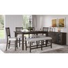 Jofran,Willow Creek Distressed Solid Wood Upholstered Slatback Chair (Set of 2) - 2 of 4
