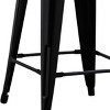 GlasFlength Dining Chairs Dining Room Chairs Kitchen Chairs Armless Chairs Set of 2 Fabric Chairs for Home Kitchen, Black, 17"*17"*30" - 4 of 4