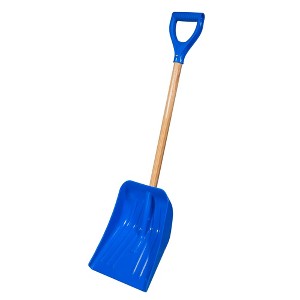 FARM-TUFF Durable Car and Trunk Multipurpose Shovel with Ash Hardwood Handle and Non Stick Plastic Blade, Blue, 10in - 1 of 4