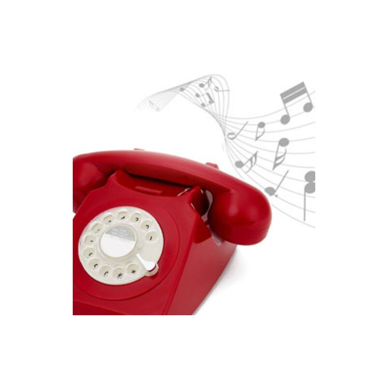 GPO Retro GPO746RRD 746 Desktop Rotary Dial Telephone - Red, 5 of 7