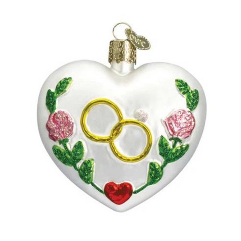 Old World Christmas 3.0 Inch Wedding Heart Marriage Love Vows Tree Ornaments - image 1 of 3