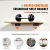 VEVOR Shelf Bracket,8”L x 4”W x 1.6”H 6 Pcs,Heavy Duty Floating Shelf Brackets,Brackets for Shelves,5mm Thick Matte Black L Shelf Bracket,Black - 3 of 4