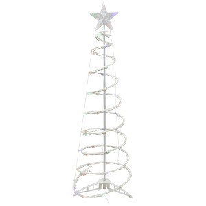 Northlight LED Lighted Spiral Outdoor Christmas Tree - 4' - Multi Lights - 1 of 4