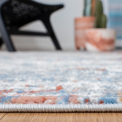 Ivory and Rust Abstract Hand-knotted Reversible Rug