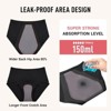 CARER Period Incontinence Underwear for Women Washable Leak Proof Underwear for Women 150ml Super Absorbent 3pk Black - 4 of 4