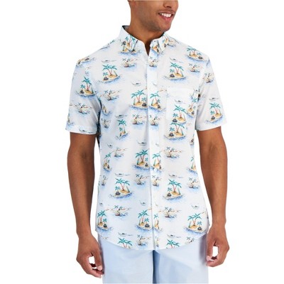 Club Room Mens Island Button Up Shirt